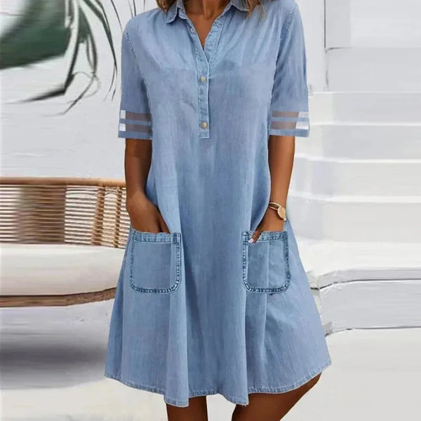 Ruby | Casual Denim Dress With Pockets