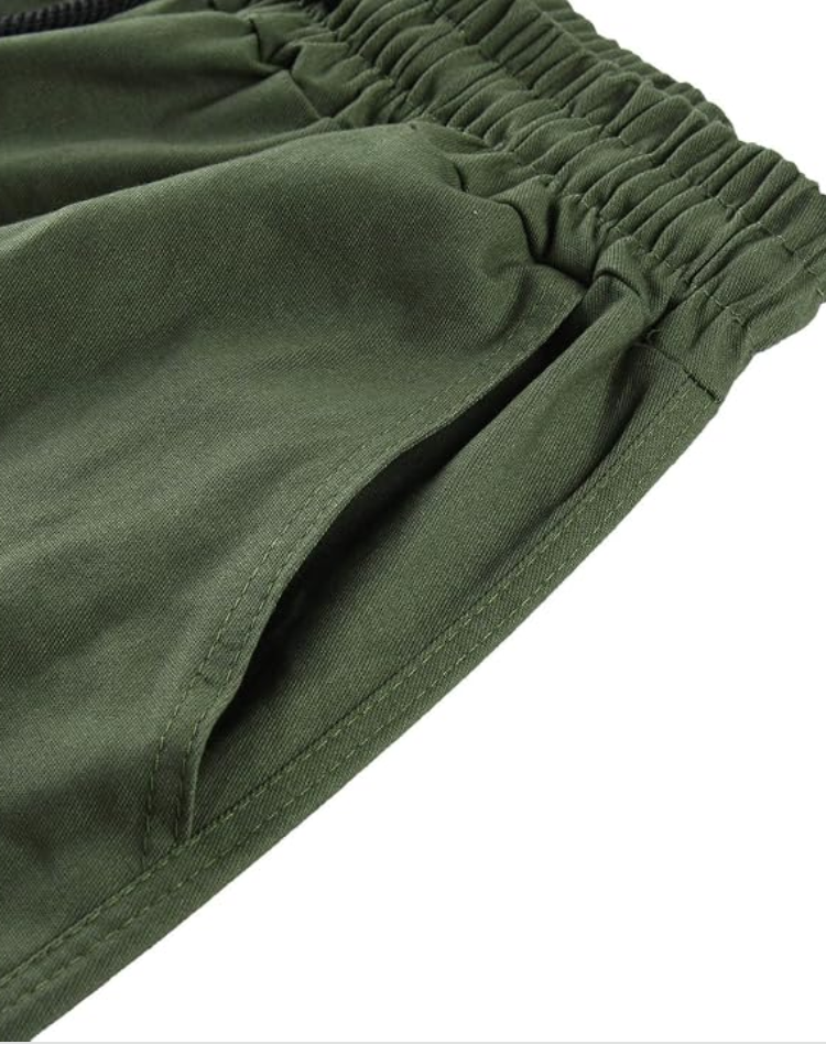 Men's Cargo Pants with Multiple Pockets, Relaxed Fit & Adjustable Waist