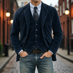 Men's Classic Corduroy Blazer with Tailored Fit & Notched Lapel — Charlie