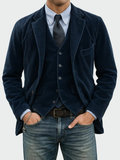 Men's Classic Corduroy Blazer with Tailored Fit & Notched Lapel — Charlie
