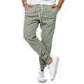 Men's Casual Pants with Drawstring Waist & Cuffed Ankles — Max