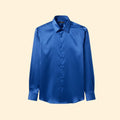 Men's Satin Button Down Shirt with Tailored Fit & Spread Collar — Cole
