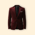 Men's Single Button Velvet Blazer with Tailored Fit — Brody