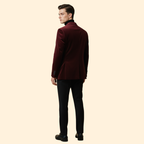 Men's Single Button Velvet Blazer with Tailored Fit — Brody