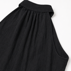 Women's Halter Neck Jumpsuit with Cowl Neckline & Wide-Leg Pockets — Marlow