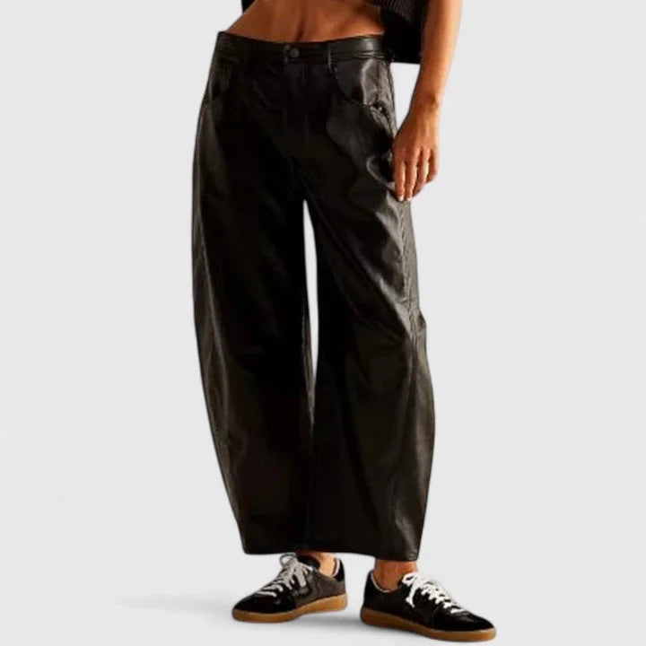 Women's High-Waist Barrel Leg Jeans — Juliet Curved-Seam Cropped Ankle