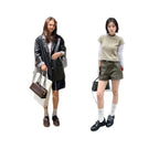 Women's Brogue Loafers with Fringed Detail & Cushioned Comfort - Full Body Comparison