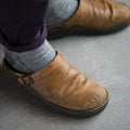 Men's Classic Leather Clogs — Connor Buckle-Strap Slip-On Cushioned
