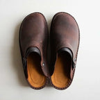 Men's Classic Leather Clogs - Top Down Flatlay