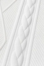 Women's Open Front Blazer with Cable Knit Texture & Stand Collar - Cable Knit Texture