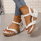 Sophia | Stylish Cork Platform Wedge Sandals