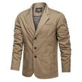 Men's Cotton Blazer with Two-Button Front & Patch Pockets — Desmond