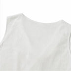Multicolor Women's Sleeveless Cowl-Neck Mini Dress — Sofia Everyday Shift Pocketed - Flat Lay Back Neckline
