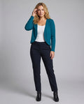 Women's Cropped Bolero Blazer — Delaney Tailored Shawl Collar Open-Front
