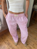 Women's Wide-Leg Lounge Pants with Elastic Waist & Side Pockets — Lola