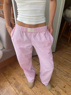 Women's Wide-Leg Lounge Pants with Elastic Waist & Side Pockets — Lola