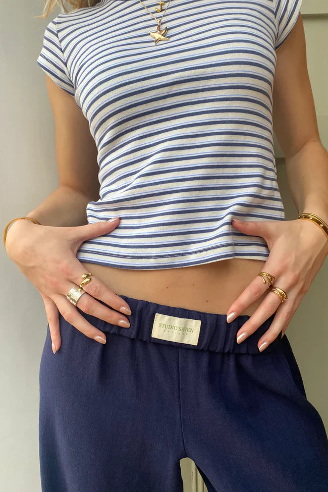 Women's Wide-Leg Lounge Pants with Elastic Waist & Side Pockets — Lola