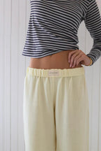 Women's Wide-Leg Lounge Pants with Elastic Waist & Side Pockets — Lola