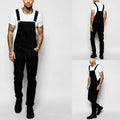 Men's Denim Overalls — Hugo Adjustable-Strap Relaxed Fit Pockets