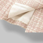 Pink Women's Double-Breasted Pink Tweed Blazer — Honor Lined Gold-Button Tailored - Lining Detail