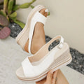 Women's Espadrille Platform Sandals With Ankle Strap — Brooke Woven Sole Adjustable