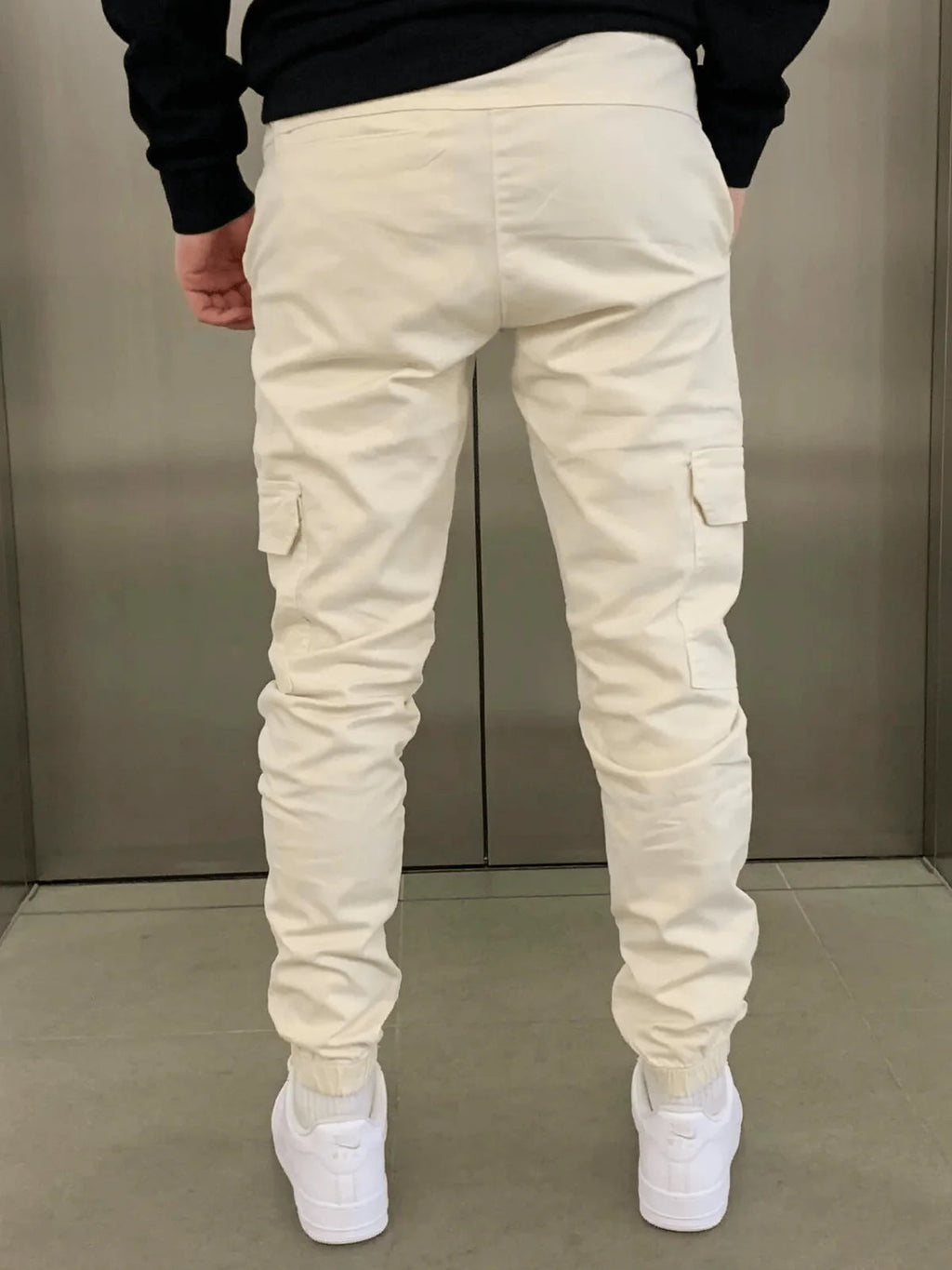 Men's Slim Fit Cargo Joggers with Drawstring Waist & Tapered Cuffs — Nathan