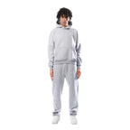 Light Grey Women's Oversized Fleece Tracksuit with Relaxed Fit