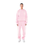 Light Pink Women's Oversized Fleece Tracksuit with Relaxed Fit - Front Studio