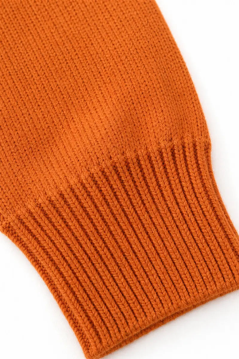 Women's Hooded Knit Sweater with Drawstring Hood & Relaxed Fit - Cuff Detail