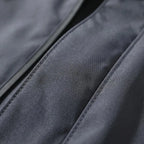 Gray Men's Hooded Waterproof Rain Coat — Andie Everyday Windproof Zip-Up - Fabric Close Up