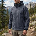 Men's Hooded Waterproof Rain Coat — Andie Everyday Windproof Zip-Up