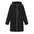 Women's Hooded Waterproof Rain Jacket - Flat Lay