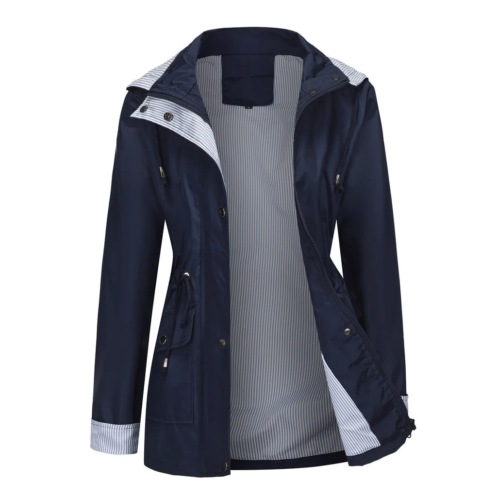 Women's Waterproof Rain Jacket - Front Open