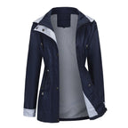 Women's Waterproof Rain Jacket - Front Open