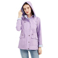 Women's Waterproof Rain Jacket — Pearl Zip-Up Hooded Drawstring