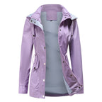 Women's Waterproof Rain Jacket - Front Open