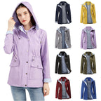Women's Waterproof Rain Jacket - Front With Swatches