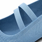 Women's Knit Mary Flats - Strap Close Up