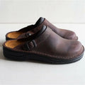 Men's Slip-On Mules with Buckle Strap & Cushioned Footbed — Edmund
