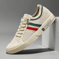 Men's Striped Low-Top Sneakers — Isaac Everyday Lace-Up Knit