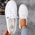 Women's Low Top Leather Sneakers with Lace-Up Closure — Monroe
