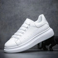 Men's White Casual Sneakers with Cushioned Comfort & Lightweight Feel — August