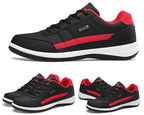 Black Men's Cushioned Sneakers with Lace-Up Closure & Padded Heel - Multi Angle Studio