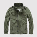Men's Denim Jacket with Button-Front Chest Pockets & Zip Closure — Hunter