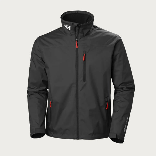 Black Men's Full-Zip Rain Jacket — Oliver Everyday Waterproof Windproof - Front Full