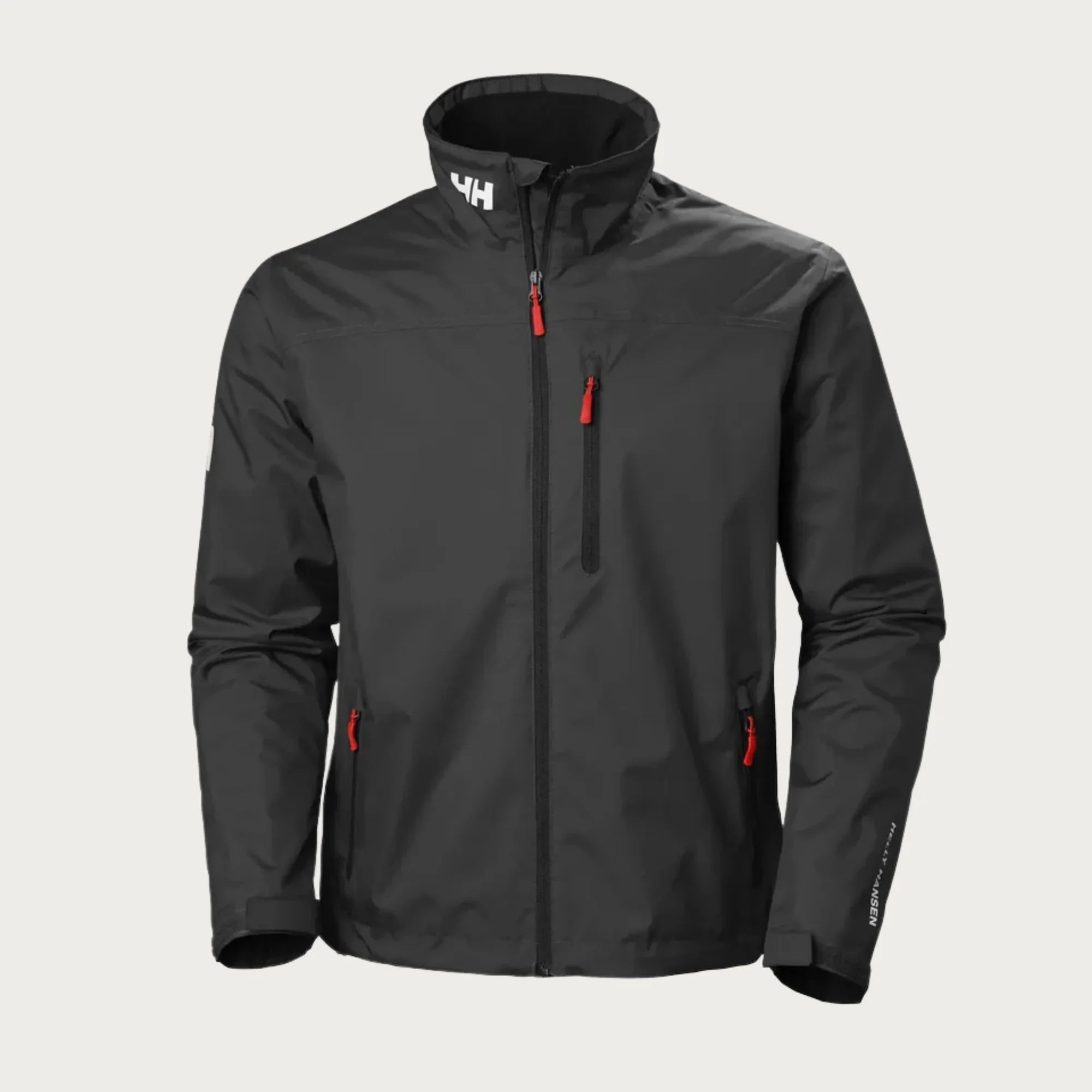 Black Men's Full-Zip Rain Jacket — Oliver Everyday Waterproof Windproof - Front Full