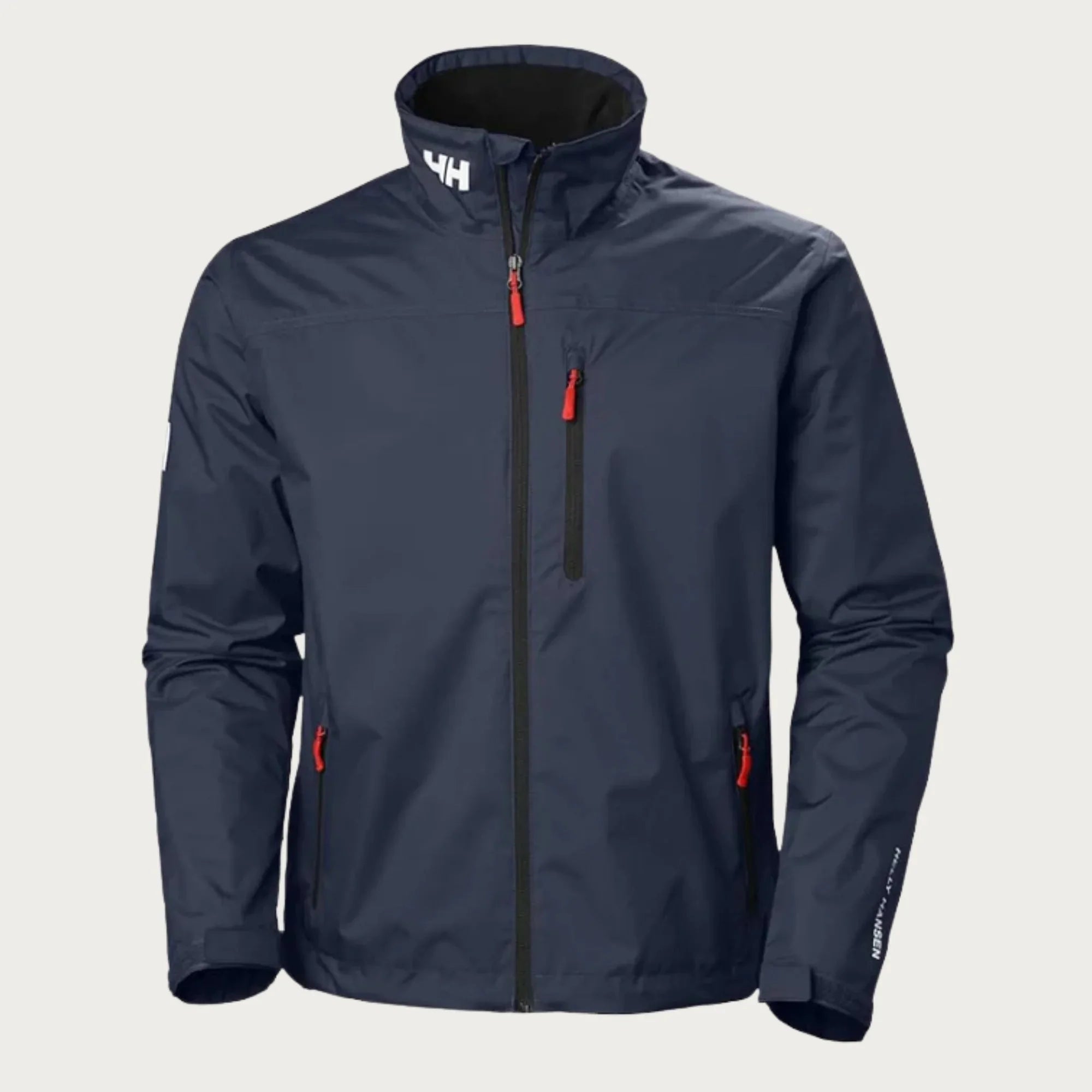 Blue Men's Full-Zip Rain Jacket — Oliver Everyday Waterproof Windproof - Front Detail