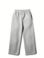 Men's Hooded Tracksuit Set with Relaxed Straight Fit - Flat Lay Pants Alt