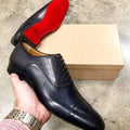 Men's Cap-Toe Leather Oxford Shoes — Noah Lace-Up Formal Dress