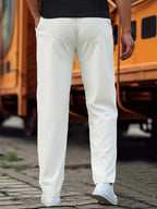 Men's Relaxed-Fit Sport Pants with Drawstring Waist & Side Pockets - Back Detail